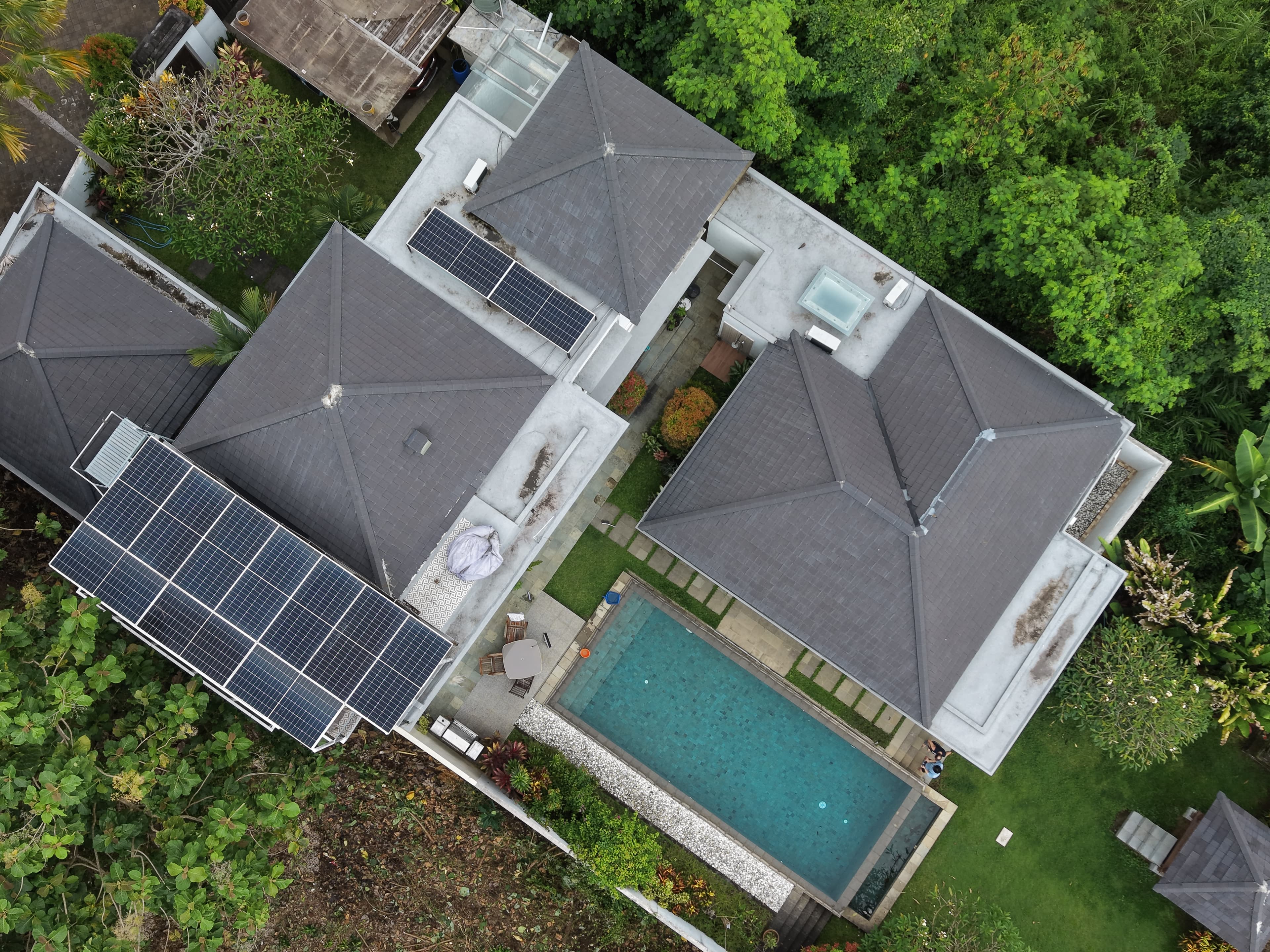 Ubud villa — solar array